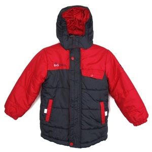 BIG CHILL Freestyle Fleece Lined Hooded Warm Winter Jacket Little Boys Small